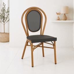 Silla Provence Parisina Rattan - Gris Oscuro