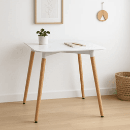 Mesa Cuadrada de Comedor Eames 80x80cm - Blanca