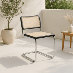 Silla Breuer Madera y Rattan - Negra (Cajas de 2 unidades, precio unitario)