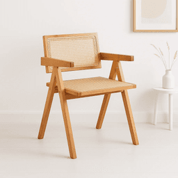 Silla Chandigarh Rattan - Madera