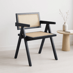 Silla Chandigarh Rattan - Negra