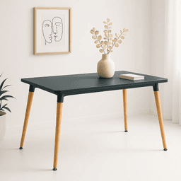 Mesa de Comedor 120x80 Rectangular - Negra