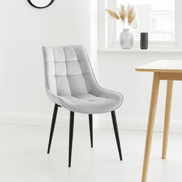 Silla Macron Terciopelo - Gris (Cajas de 4 unidades, precio unitario)