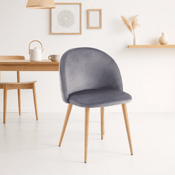 Silla Nórdica Bread - Gris (Caja de 4 Unidades)