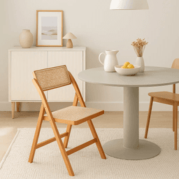 Silla Mistral Plegable de Madera Rattan Natural